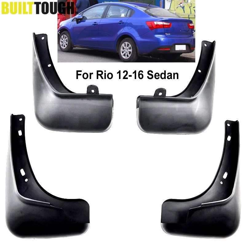 

For Kia Rio Sedan 2012 - 2016 New Pride Mudflaps Mud Flap Flaps Splash Guard Mudguards Front Rear Fender Molded 2014 2013 2015