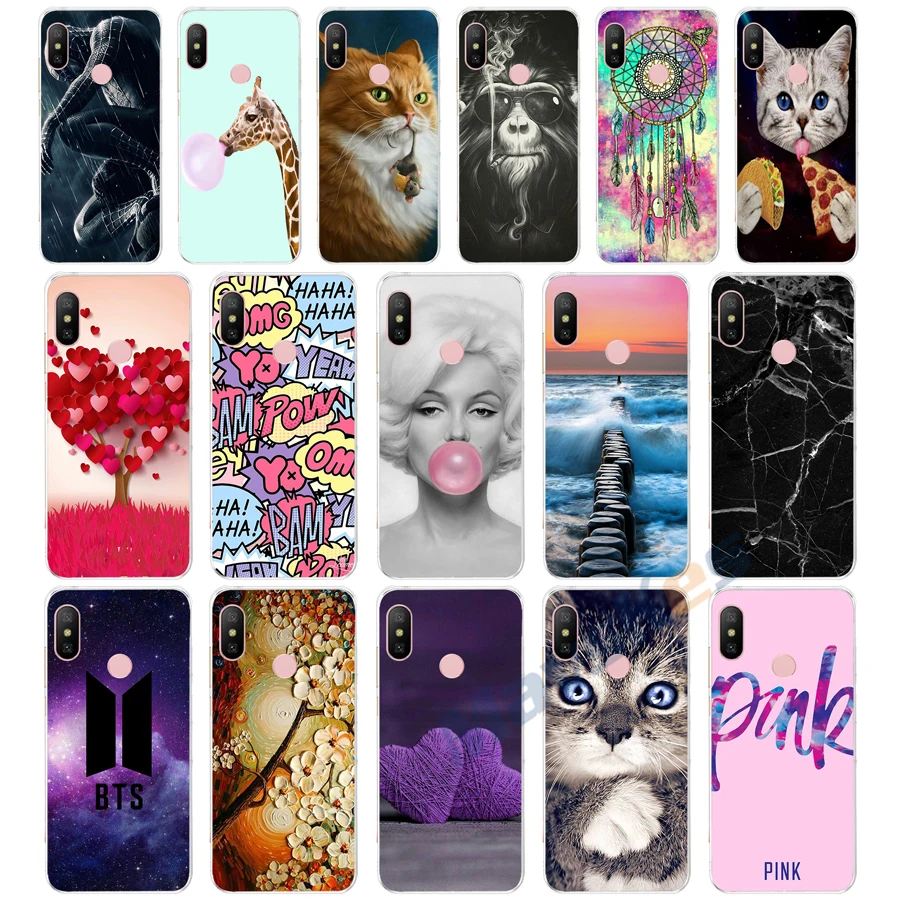 

Silicone Cover for Xiaomi MI A2 LITE Case Full Protection Soft Tpu Back Cover Phone Cases for Xiomi MI A2 LITE Bumper Coque f