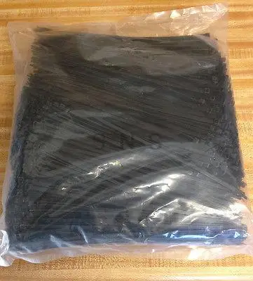 

1000 NEW 11 inch BLACK WIRE CABLE ZIP TIES NYLON TIE WRAPS 50 Lb Strength  New