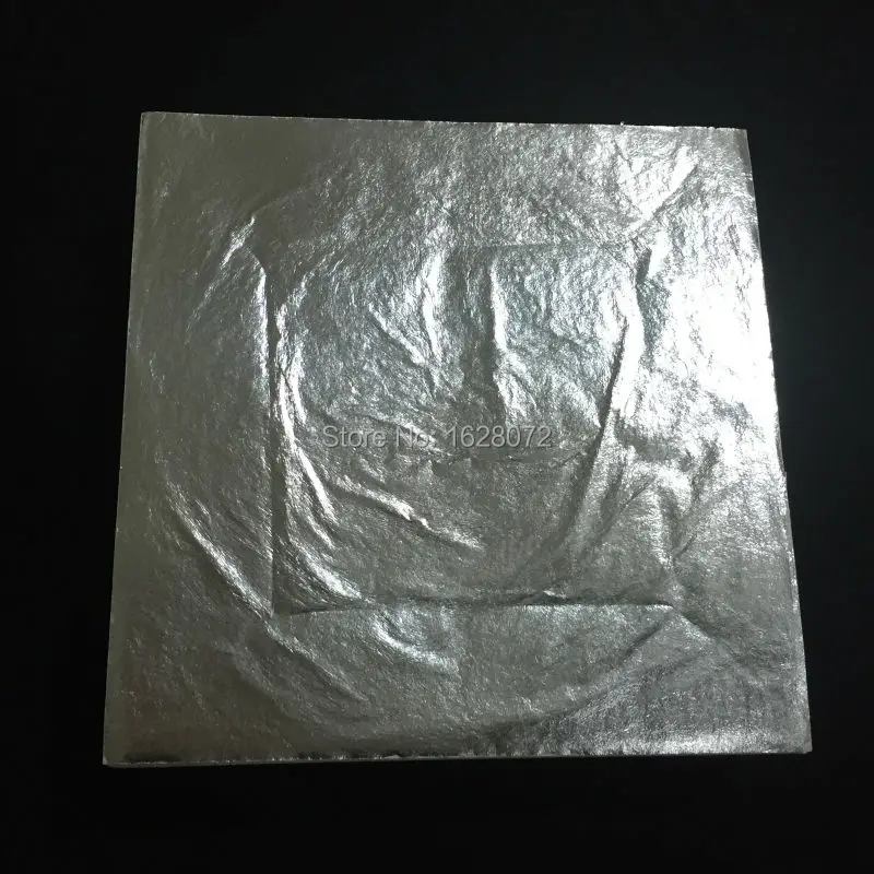 100 листья 14x14 см золочение имитация серебряной фольгой имитационное листовое золото золота передачи листовая серебряная фольга
