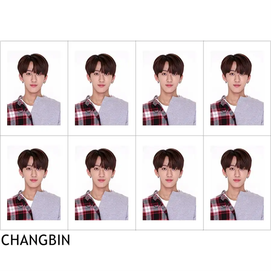 Kpop бродячие дети форменные фотокарты Bangchan Changbin коллективные карты Феликс школа ID фото 8 шт - Цвет: CHANGBIN