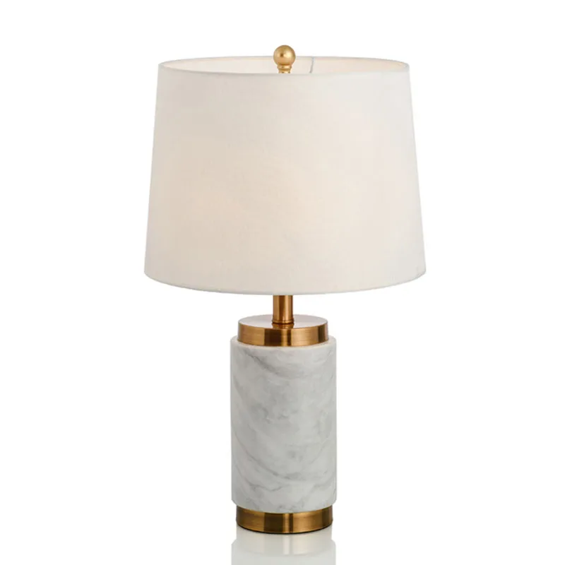 

Bedroom villa hotel living room desk bedside new modern marble column creative desk lamp
