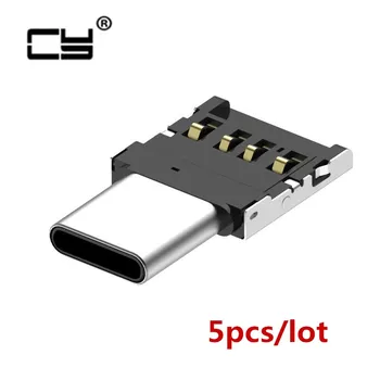 

(5pcs/lot) Ultra Mini Type-C USB type c USB-C to USB 2.0 OTG Adapter Connector for Tablet & USB Cable & Flash U Disk