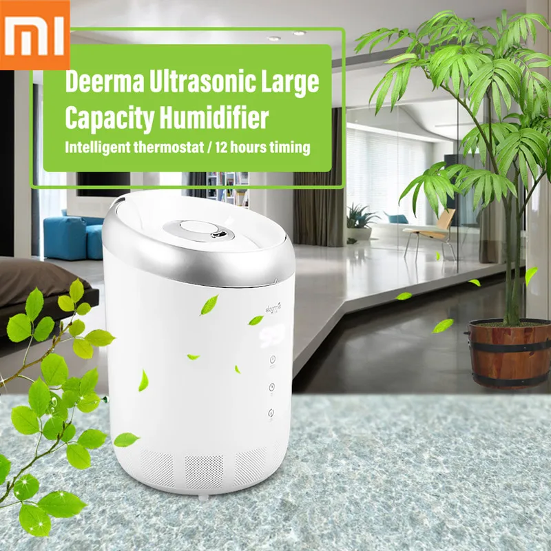 

2019 Xiaomi Deerma DEM-ST600 Ultrasonic Air Humidifier Atomization Humidification 4L Add Water Tank 12 Hours Timing Mist Maker