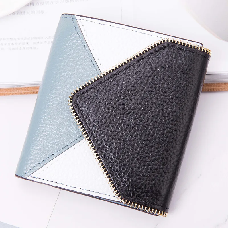 Cartera de mujer borla sélida a la moda para tarjetas crédito pequecana marca lujo cuero carteras y monede|Кошельки| |