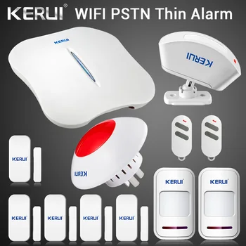 

KERUI W1 WIFI Alarm System Home PSTN Burglar Security Intelligent System Android IOS APP Control Wireless curtain Detector Siren