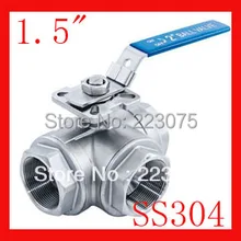 Распродажа воздушный клапан регулятора давления Новое поступление 1," Cf8 Ss304 Нержавеющая сталь трехходовой шаровой клапан порт т/L порт Bsp Thread