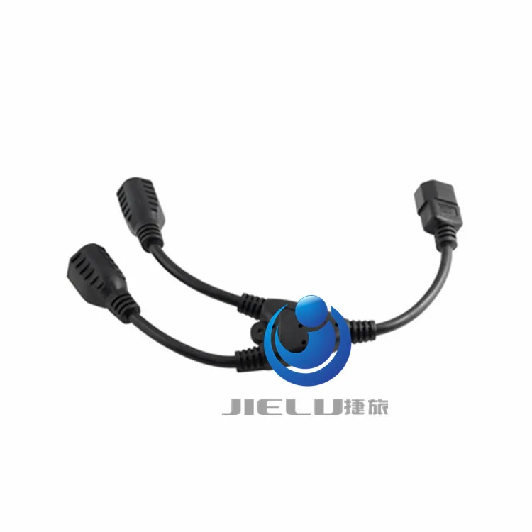 

Nema C14 to 2X 5-15R,1 pcs,USA 3Pin Male To Double Female Power Adaptor Cable,US Y Type Splitter Power Adapter Cord,