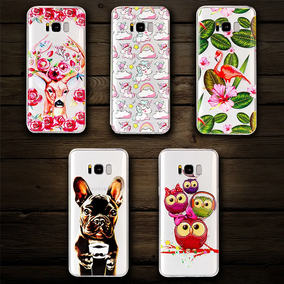 Cute Frog Siliocn Phone Cases For Samsung Galaxy S8 PLUS Soft TPU Anti Knock S6 S7 Edge |