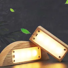 Твердой древесины творческий дизайн светодиодный ночной Светильник USB Новые экзотические глаз Защитные настольная лампа глаз Уход Настольная лампа