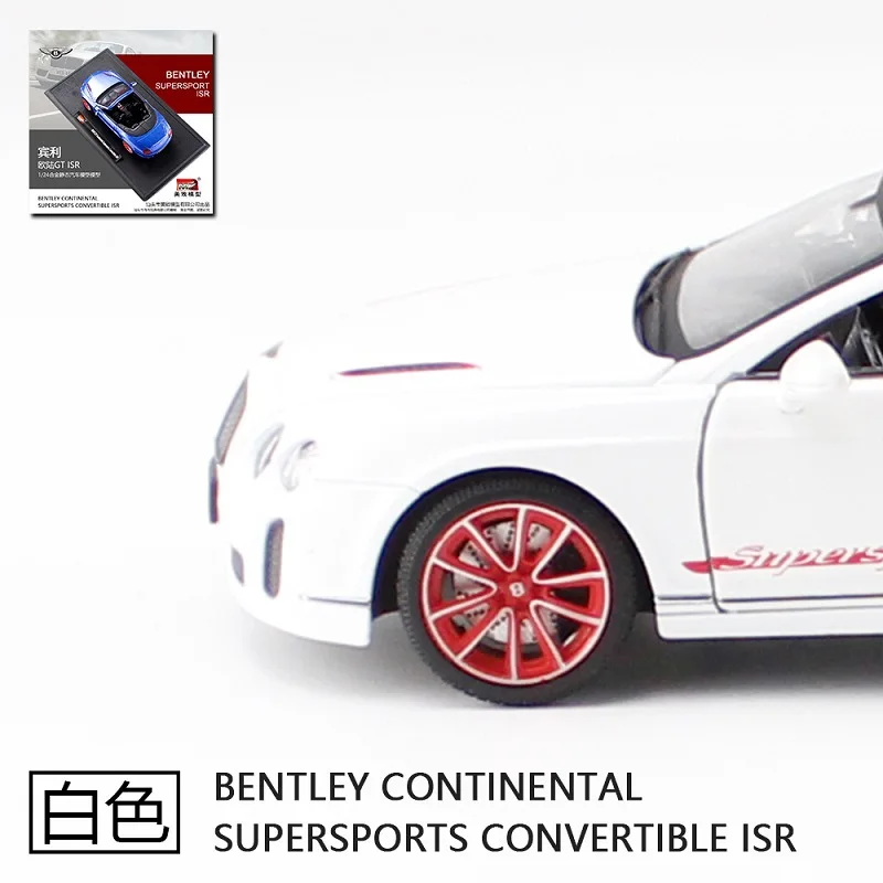 Новинка, 1:24, bentley, Континентальный суперспортивный трансформер, isr, металлический автомобиль, литой под давлением, драгоценная Коллекционная модель автомобиля, игрушки со звуком и светильник