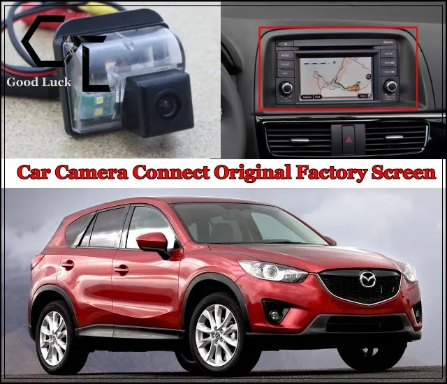 Автомобильная камера заднего вида, экран для Mazda CX5 CX-5 CX 5 2013, запасная камера заднего вида, разъем адаптера RCA