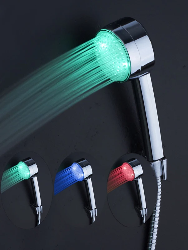 

chrome plating water flow led hand shower head LED physiotherapy function free shipping