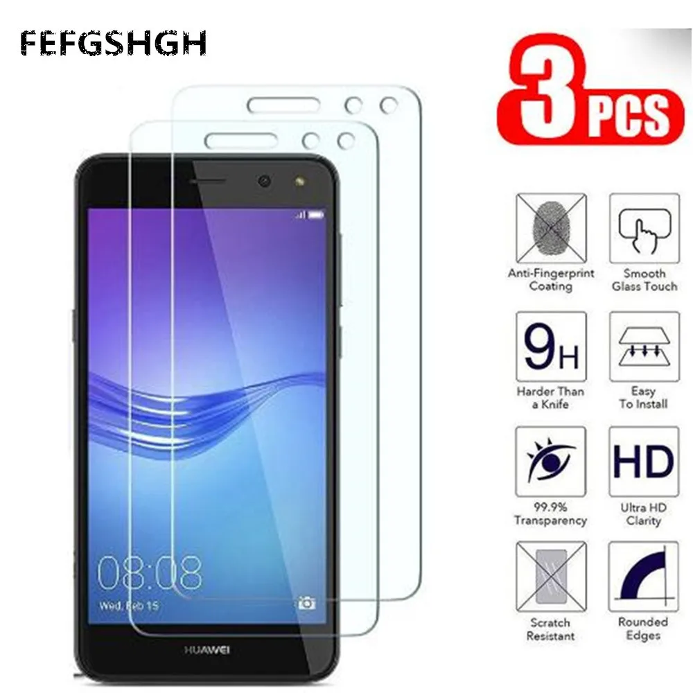 

3Pcs/lot 2.5D Tempered Glass For Huawei Y6 2017 Screen Protector Glass On Huawei Nova Young MYA L11 L41 Protective Film Glass