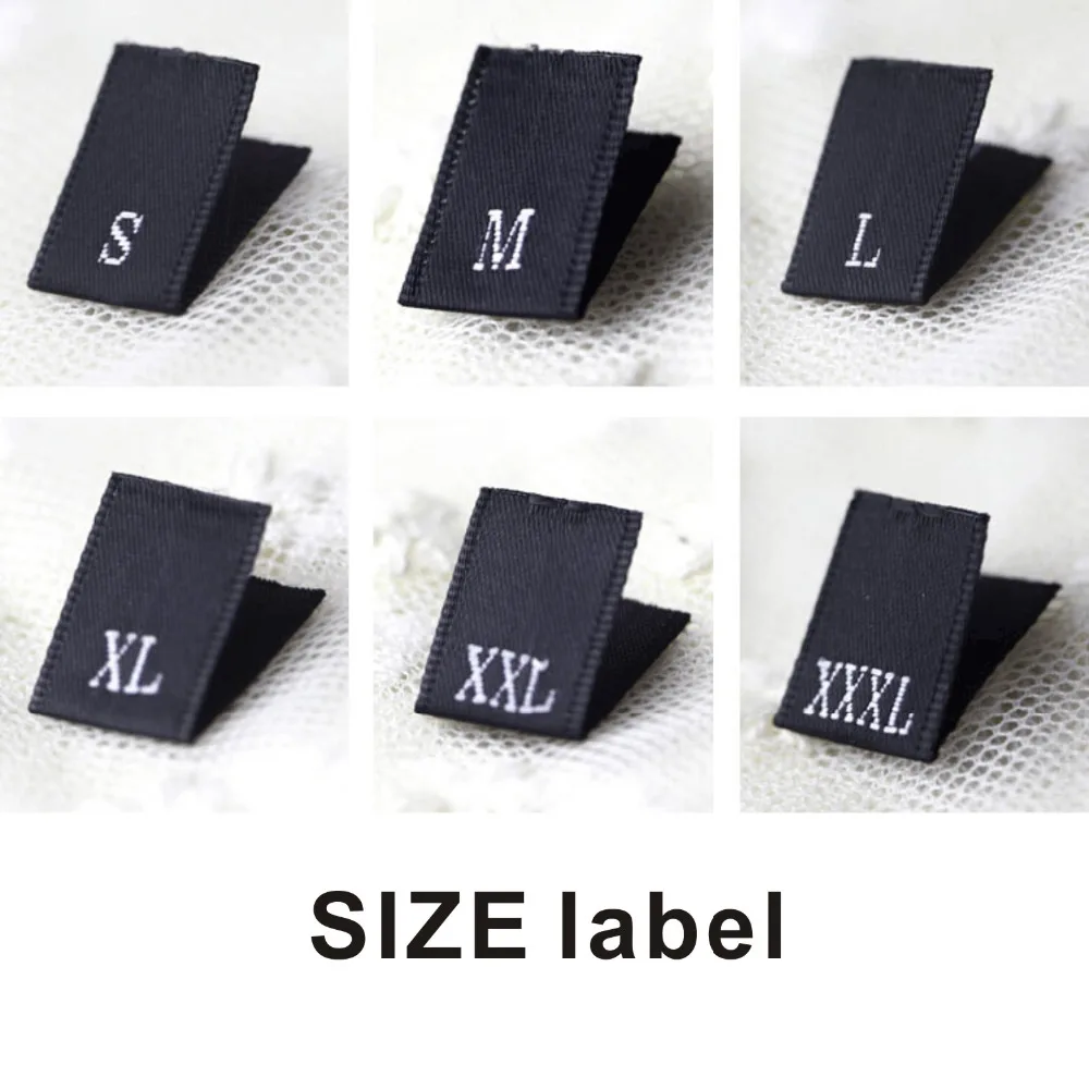 satin size labels