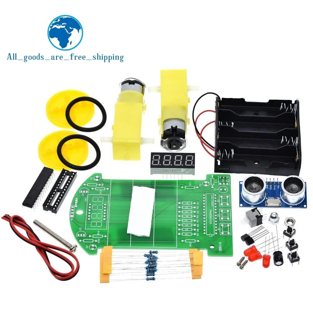

D2-4 Ranging car parts diy kit Ultrasonic module Intelligent ranging car kit for Arduino