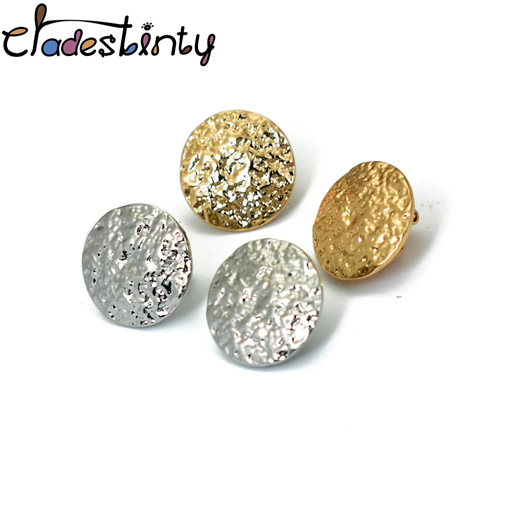 

Chadestinty Women Big Earrings Gold Silver Color Geometric Round Clip Earing Female Metal Ear Cuff Earring kolczyki pendientes