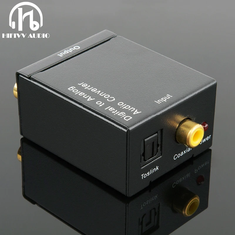 

Decoder Analog to Digital Audio TV DVD Converter Adapter Optical Fiber Coaxial converter Adapter RCA Digital To Analog