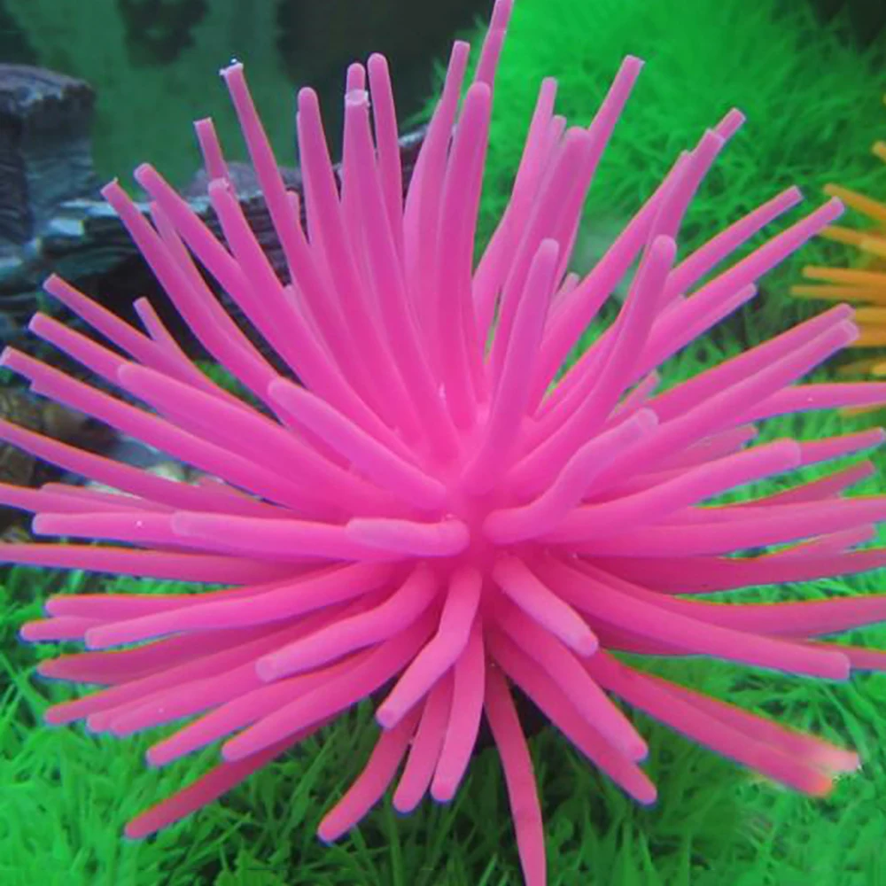 

Artificial Vivid Coral Silicon Simulation Sea Urchin Aquarium Decoration Underwater Plant Fake Sea Anemone Fish Tank Ornament