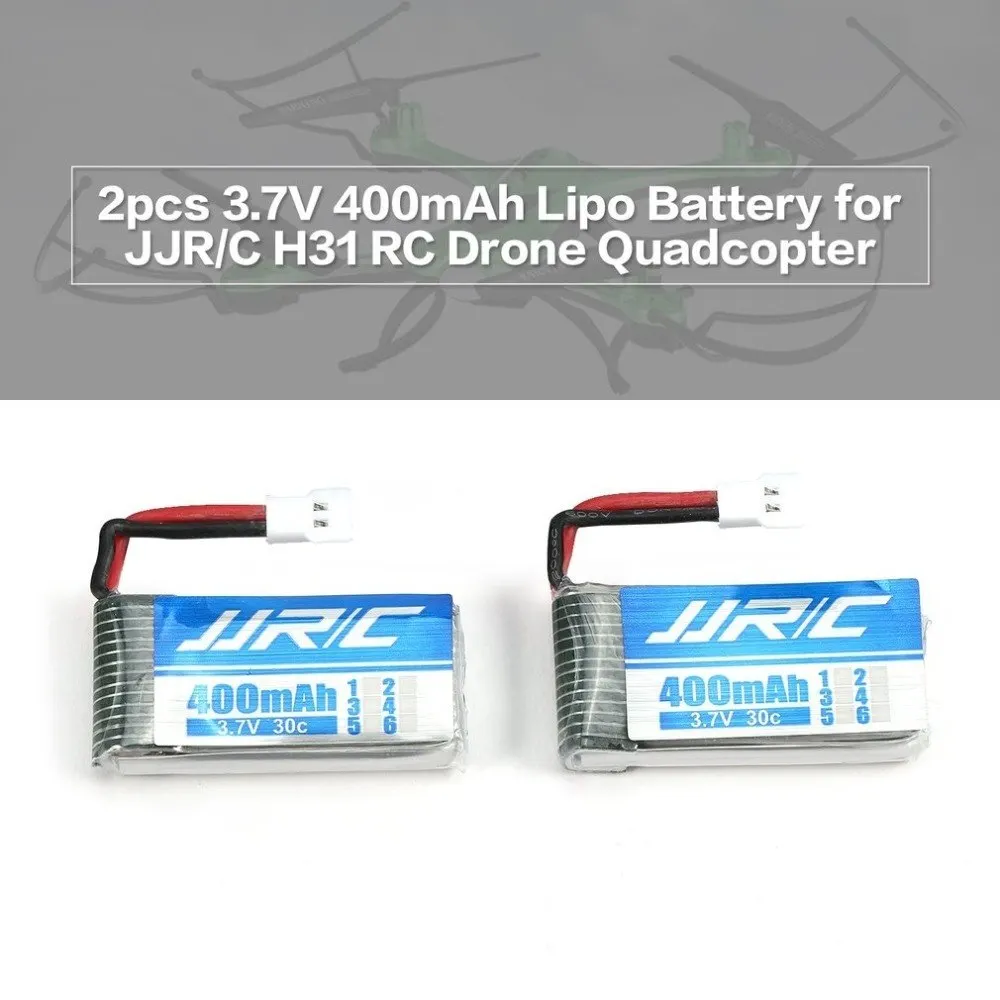 

2pcs Original 3.7V 400mAh 30C Lipo Battery for Cool JJRC H31 Drone RC Quadcopter the Drone Battery Accessories