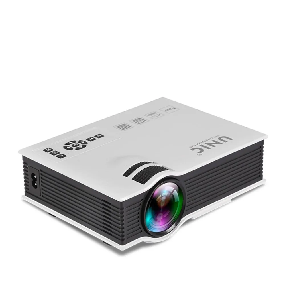 UC40 + جهاز عرض الوسائط المتعددة HD LED مشغل الوسائط الذكية المنزل مسرح سينما مكتب المنزل عارض فيديو لنا المقبس