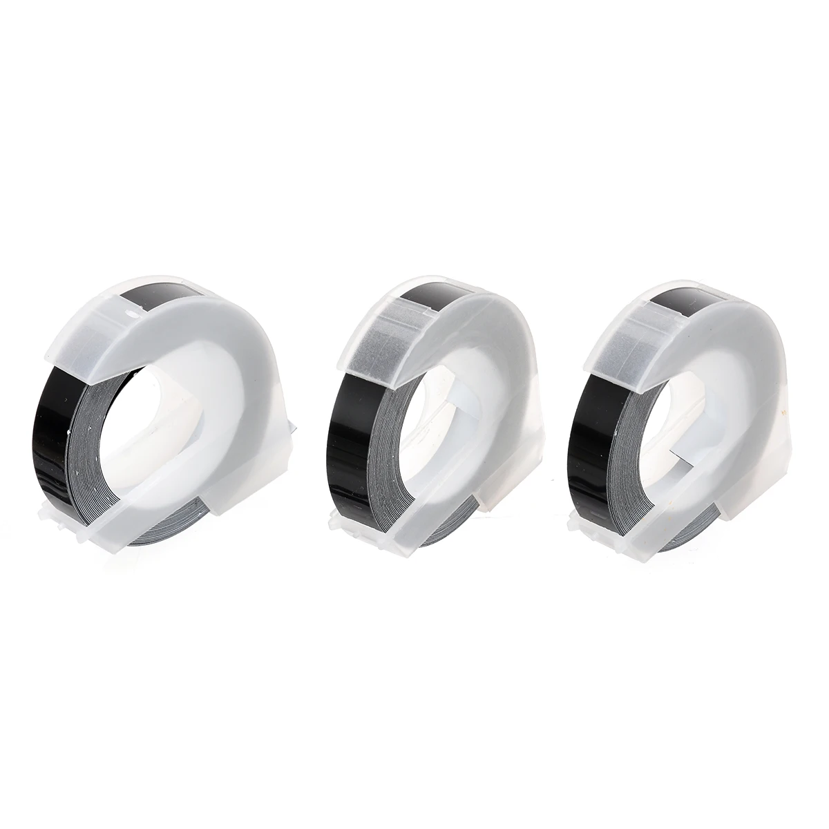 

3 rolls Black 3D Embossing Tape Labels 9mm Wide 3 Meters Long Label Tapes Fits for Metal Tape Embossers Home Use Mayitr
