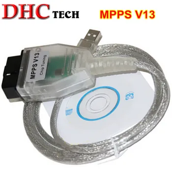 

SMPS MPPS V13.02 V13 K CAN Flasher Chip Tuning ECU Programmer Remap OBD2 OBDII Diagnostic USB Interface K+CAN