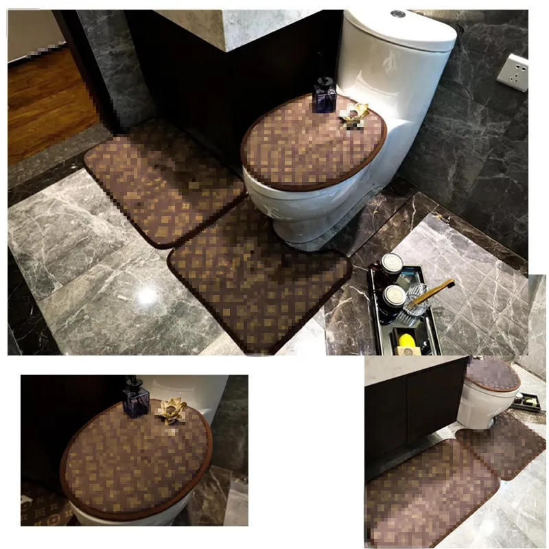 

Brand New Bath Mats Toilet Set Floor Carpet For Bathroom Custom Rug