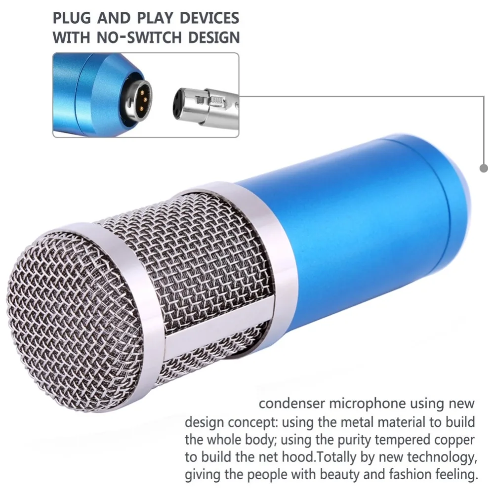 EDAL микрофонные комплекты, конденсаторный микрофон + ударное крепление для микрофона + шаровая крышка из пеноматериала с защитой от ветра +