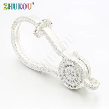 23*50mm Brass Cubic Zirconia Rhodium Lobster Clasps Hooks DIY Jewelry Bracelet Necklace Making, Model: VK11
23*50mm Brass Cubic Zirconia Rhodium Lobster Clasps Hooks DIY Jewelry Bracelet Necklace Making, Model: VK11