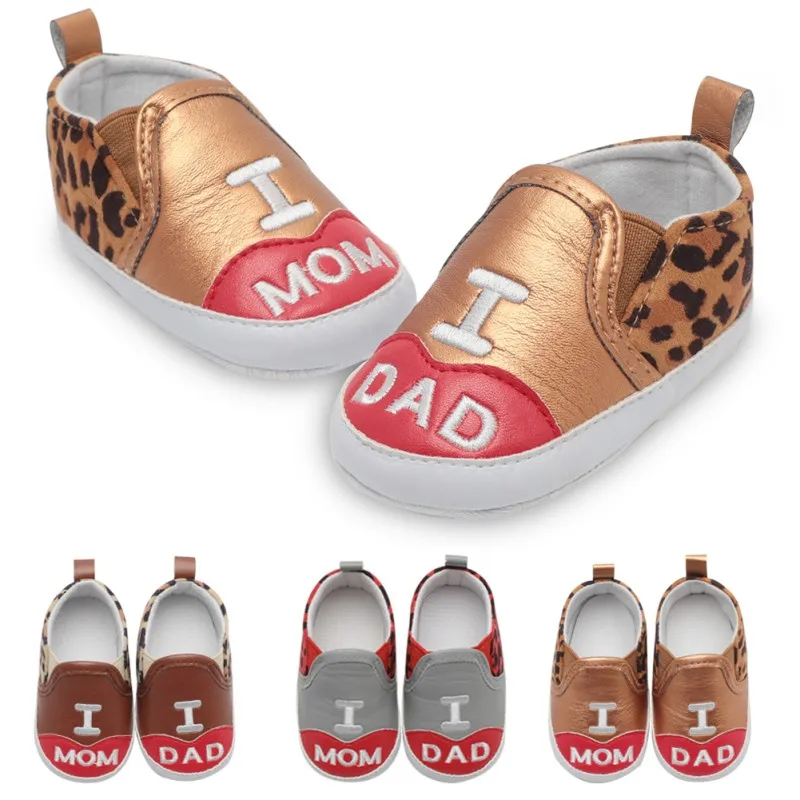 Детская обувь для мальчиков обувь для девочек младенческой шаг обувь сапоги эластичные Искусственная кожа мягкая Леопардовый Чистка