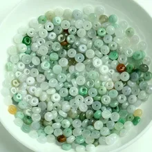 100 шт натуральный сорт зеленый нефритовый кулон Lucky Safety Jadeite свободные 5,5 мм бусины
