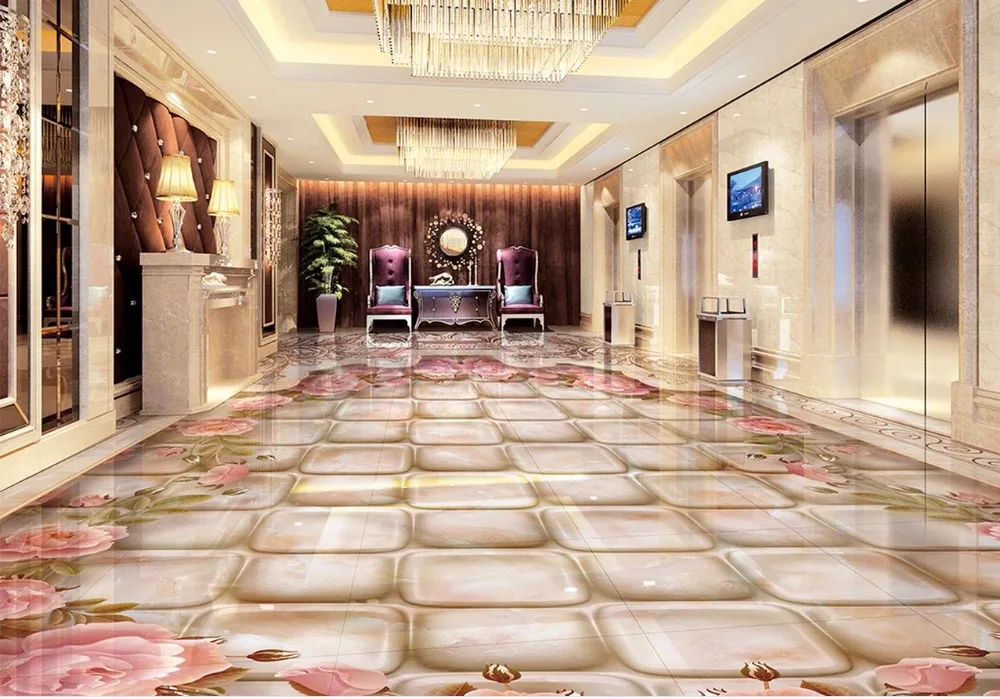 3d flooring Marble waterjet Marble parquet floor tile 3D wallpaper for
bathroom waterproof 3d floor painting wallpaper