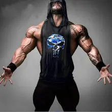 Ropa de hombre Топ для фитнеса для мужчин брус, Бодибилдинг Рубашка для мышц тренировки с капюшоном жилеты для спортзала нательные Майки M L XL