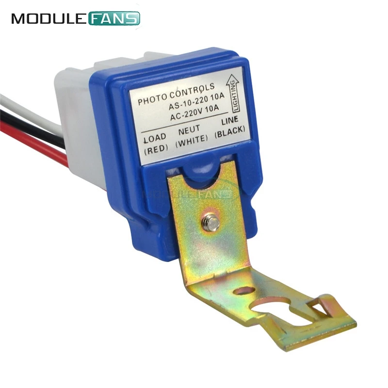 Saklar Lampu Jalan Hidup Mati Otomatis Otomatis Saklar Sensor Kontrol Dioperasikan Foto Listrik AC 220V 10A