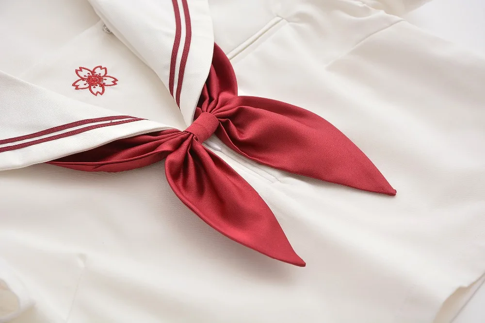 Новая школьная форма для девочек, JK, японская, красная, белая ...