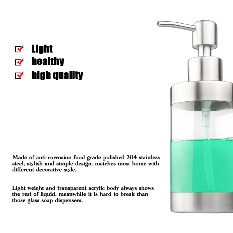 Дозатор для мыла, шампуня 350 мл настенное крепление душ дозатор жидкого мыла для ванной комнаты кухни