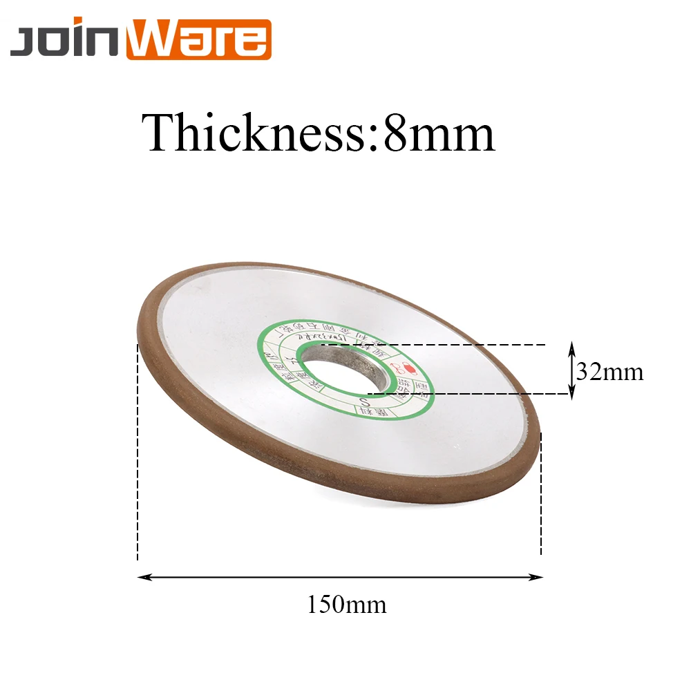 6 "алмазный шлифовальный круг Смола Бонд резак шлифовальные станки диск для металлообработки поворотный абразивный инструмент 150x32 x мм 8 мм