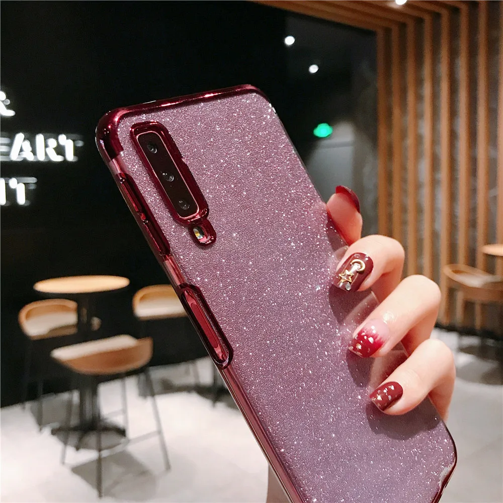 Блестящий блестящий чехол для Samsung Galaxy M30 A40S A10 A20 A70 A50 A60 A20E A40 2019 Note 8 9 S8 S9 S10 Plus S7