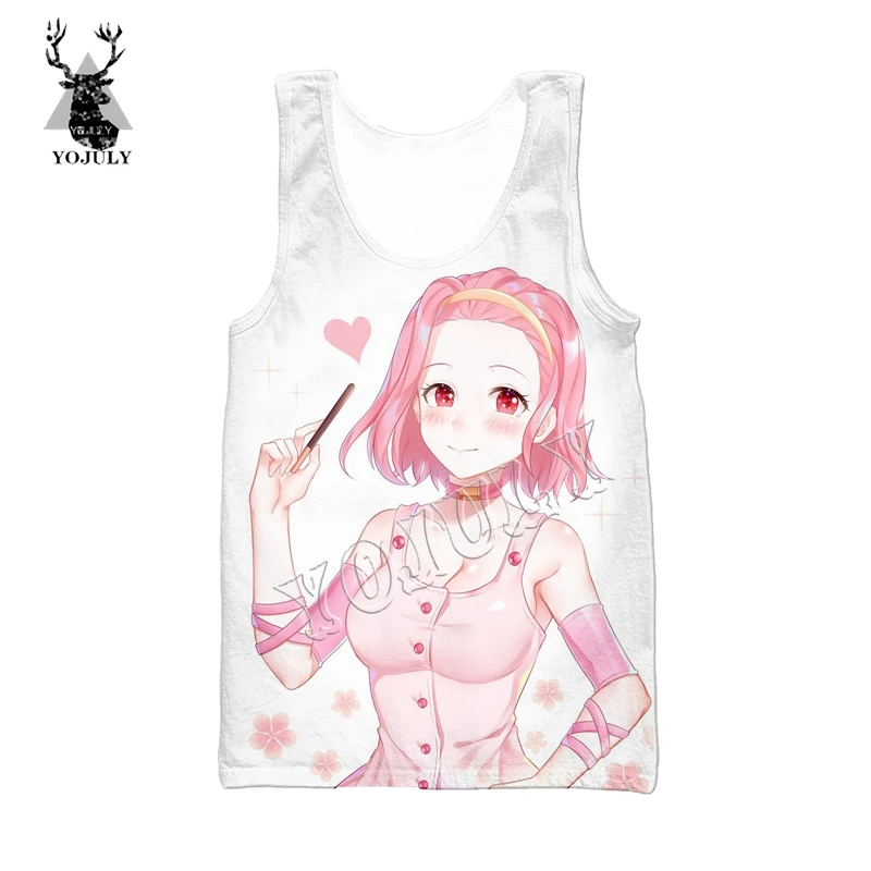 YOJULY Summer Unisex sleeveless shirts 3D Print Anime JoJo Bizarre Adventure Men Vest Women Casual Funny Tops Clothing Ve23 - Цвет: 19