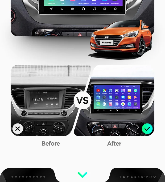 Best TEYES SPRO Car Radio Multimedia Video Player Navigation GPS Android For solaris hyundai no dvd 2 din 2012 2013 2017 2018  verna 6