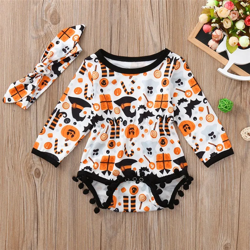 Baby Clothing Infant Toddler Baby Boys Girls Cartoon Romper Jumpsuit Halloween Costume Outfits romper do beb menina #15O19 (7)