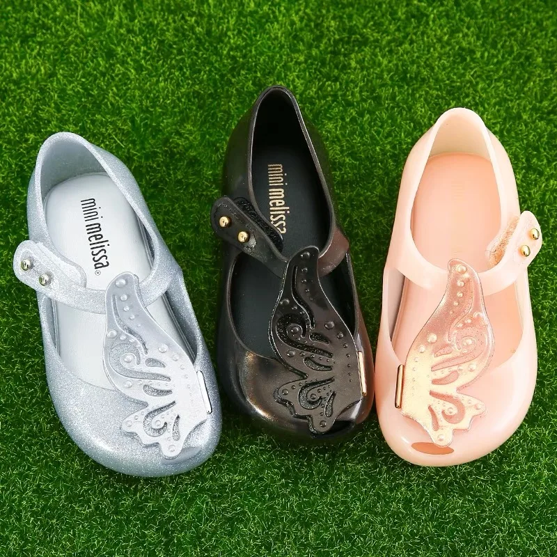 

Mini Melissa Cute Butterfly Girl Sandals Non-slip Girl Shoes Waterproof Sandals For Kids Jelly Sandals Shoes High Quality
