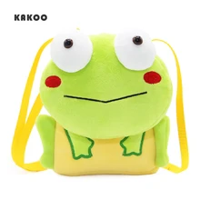 KAKOO/Милая объемная сумка на плечо с мультяшным животным лягушкой; милые плюшевые детские кошельки для монет с мультяшным рисунком; мини-сумка на плечо