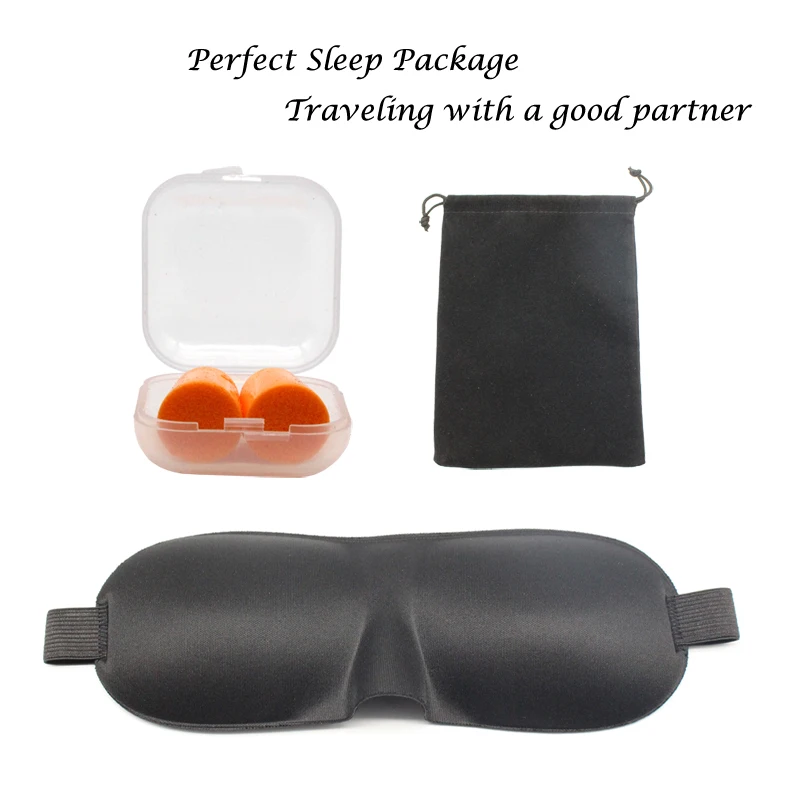 

High Quality 3D High Sleep Eye Mask Disposable Earplugs Multicolor Sleep Mask Sleep Combination Travel Rest Covering Eye Mask
