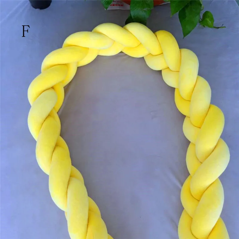 Crib enclosure Anti-collision Baby Colorful Soft Knot Pillow Braided Crib Bumper Decorative Bedding Cushion #4j11 (2)