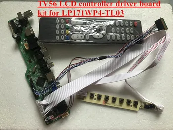 

New HDMI/VGA/AV/USB/RF TV56 controller driver board kit For LP171WP4-TL03 laptop LCD monitor 30pin 1440*900 17.1"