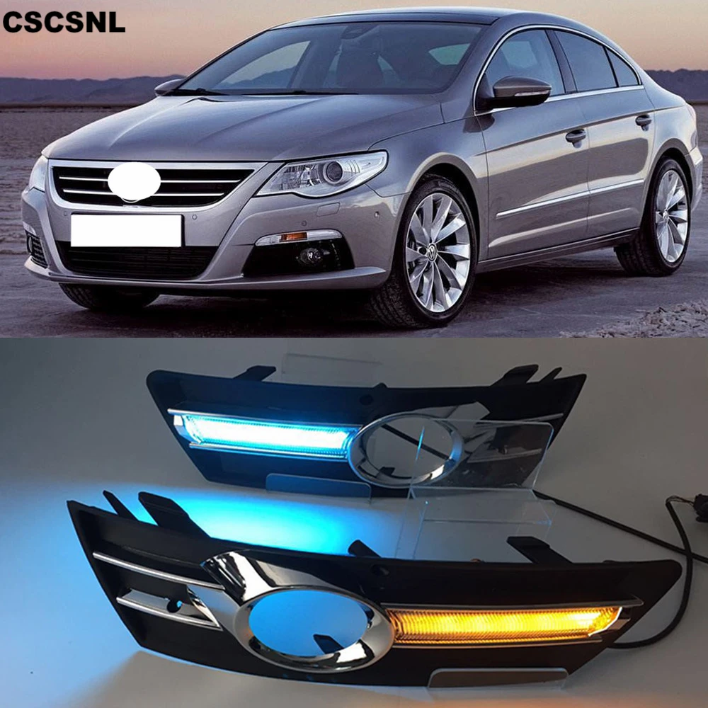 Cscsnl 2 шт. для VW Volkswagen Passat CC 2009-2011 2012 2013 светодиодный DRL Габаритные огни с turnnig желтый сигнальные огни