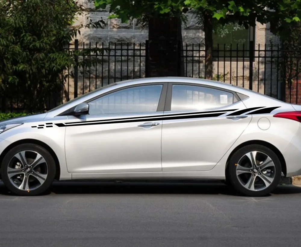 Автомобильные наклейки гоночная полоса 118 ''для Elantra виниловые графические