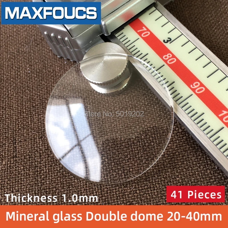 Стол стекло минеральное стекло двойной, выпуклый толщина 1,0 мм диаметр 20 мм~ 40 мм 41 шт прозрачный кристалл